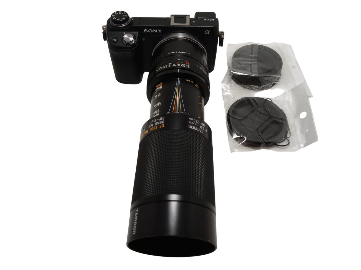 Sony E-mount adapted TAMRON CF BBAR 80-210 mm Tele-Macro Zoom