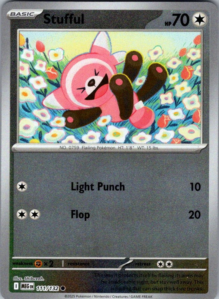 Stufful Reverse Holo Common ME01: Mega Evolution 111/132 NM