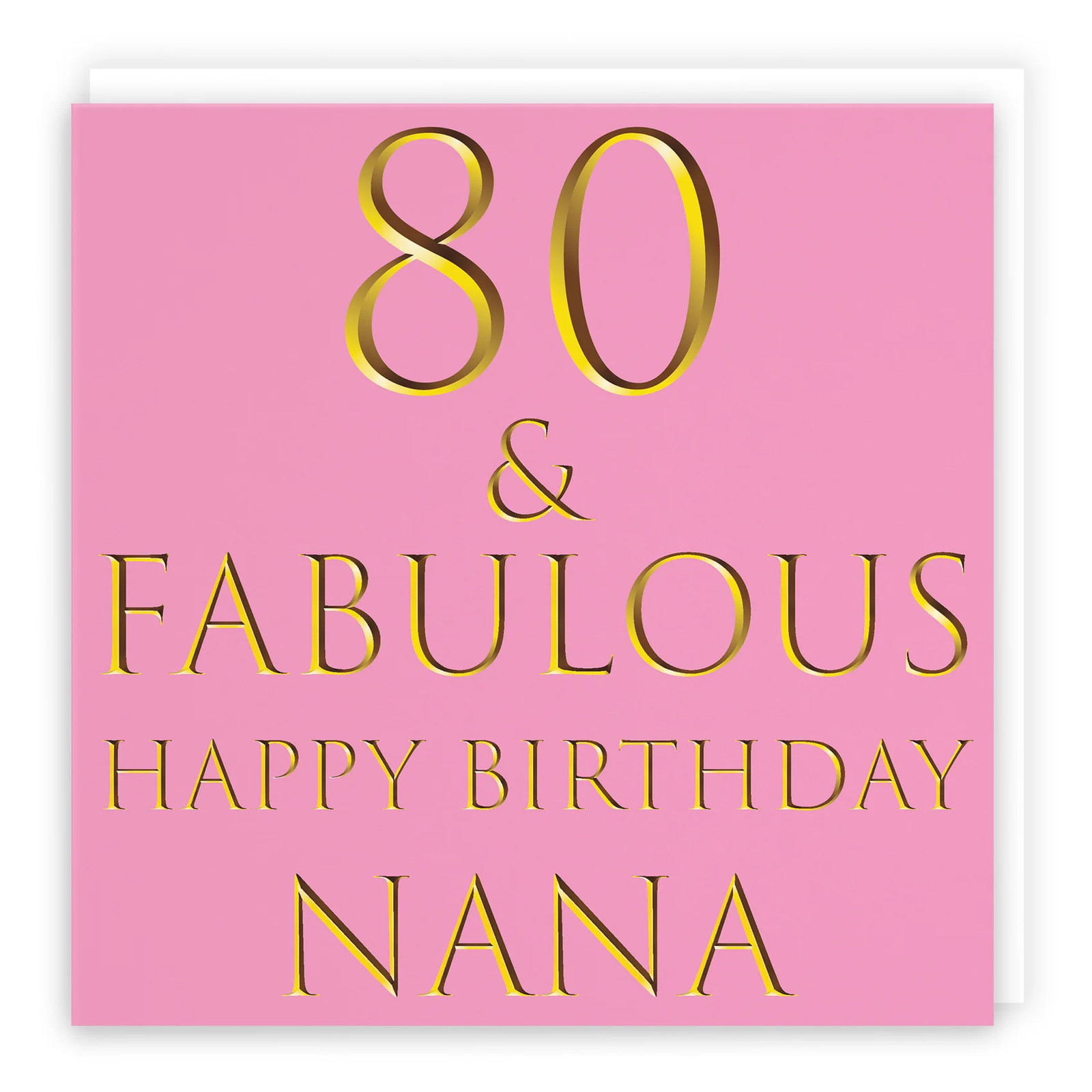 80th Nana Birthday Card Fabulous