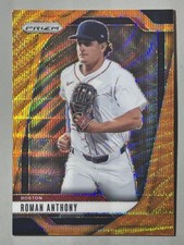 Roman Anthony 2025 Panini Prizm Orange /49 Wave SP Holo Boston Red Sox #266