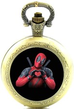 Deadpool Themed Quartz Pocket/Necklace Watch/Merch  Free Gift Bag