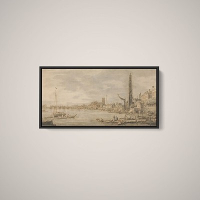 Canaletto - The City of Westminster From Near the York Water Gate - Art Print