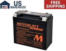 Motobatt MBTX20UHD 12V 21Ah AGM Powersport Battery High Performance