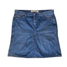 VTG GAP Jeans Denim Mini Skirt Above Knee Y2K A-Line Fit Flare 2003 Women's 18