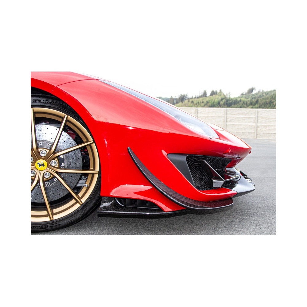 Capristo Ferrari 488 Pista Carbon Fiber Front Spoiler with Side Wings