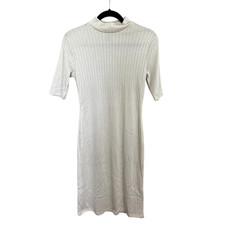 Gap Ivory Short Sleeve Fall Dress Size Small