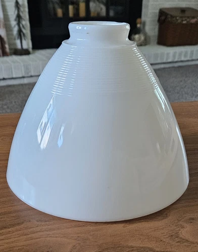 Milk Glass Floor Lamp Shade Top 8" Bottom 2 1/8" Light Torcherie Diffuser