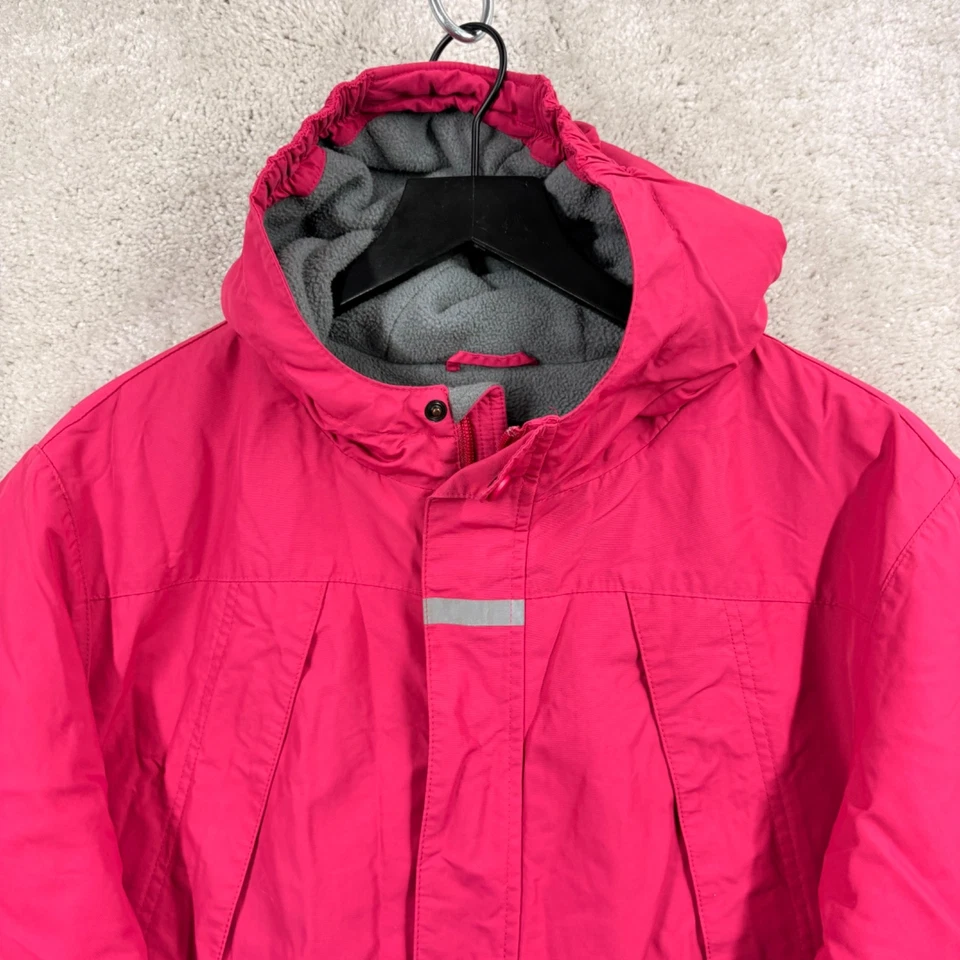 Parka Lands' End para mujer talla XL rosa manga larga bolsillos forrados de lana con capucha Foto 4 de 4