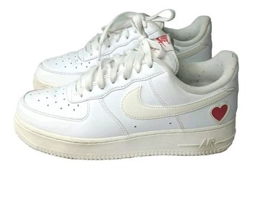 Nike Air Force 1 Low Valentine's Day Men's Size 7 Shoes White Sneakers