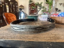 Deer Lodge Hand Hitched Horsehair Belt Rare Western Wear Cowboy Folk Art