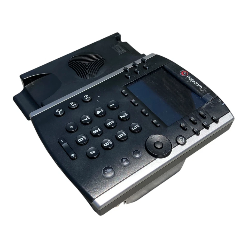 Lote de 26 teléfonos IP de escritorio empresarial Polycom VVX 411 VoIP - solo base (sin teléfono) Foto 3 de 4