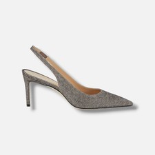 Stuart Weitzman Women's Brown Glitter Stuart 75MM Slingbacks Pumps Shoes Size 5B