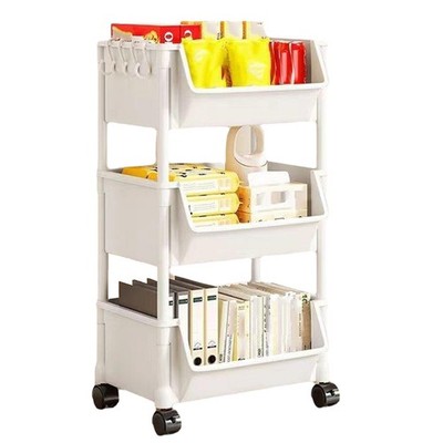 Haushalt Snackwagen 3-lagig Küche Obst und Gemüse Korb O4D48331
