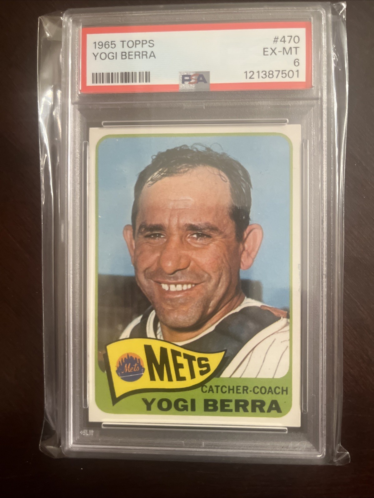 1965 Topps - Yogi Berra #470  PSA 6  NICE CENTERING