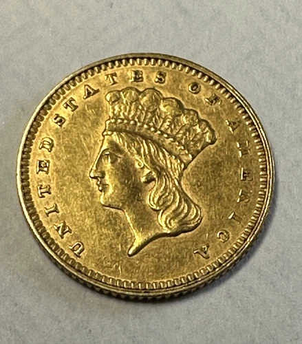 1862 Gold Large Indian Head Dollar