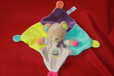 DOUDOU SIMBA TOYS NICOTOY OURS KOALA PLAT CARRE OISEAU MULTICOLORE ETAT NEUF