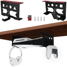 Aluminum Under Desk Mount for PS5/PS5 Slim/ PS5 Pro Digital  Disc, Securing ...