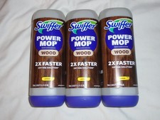Set of 3 Swiffer Power Mop Wood Refill Hardwood Solution - Lemon Scent 25.3 oz