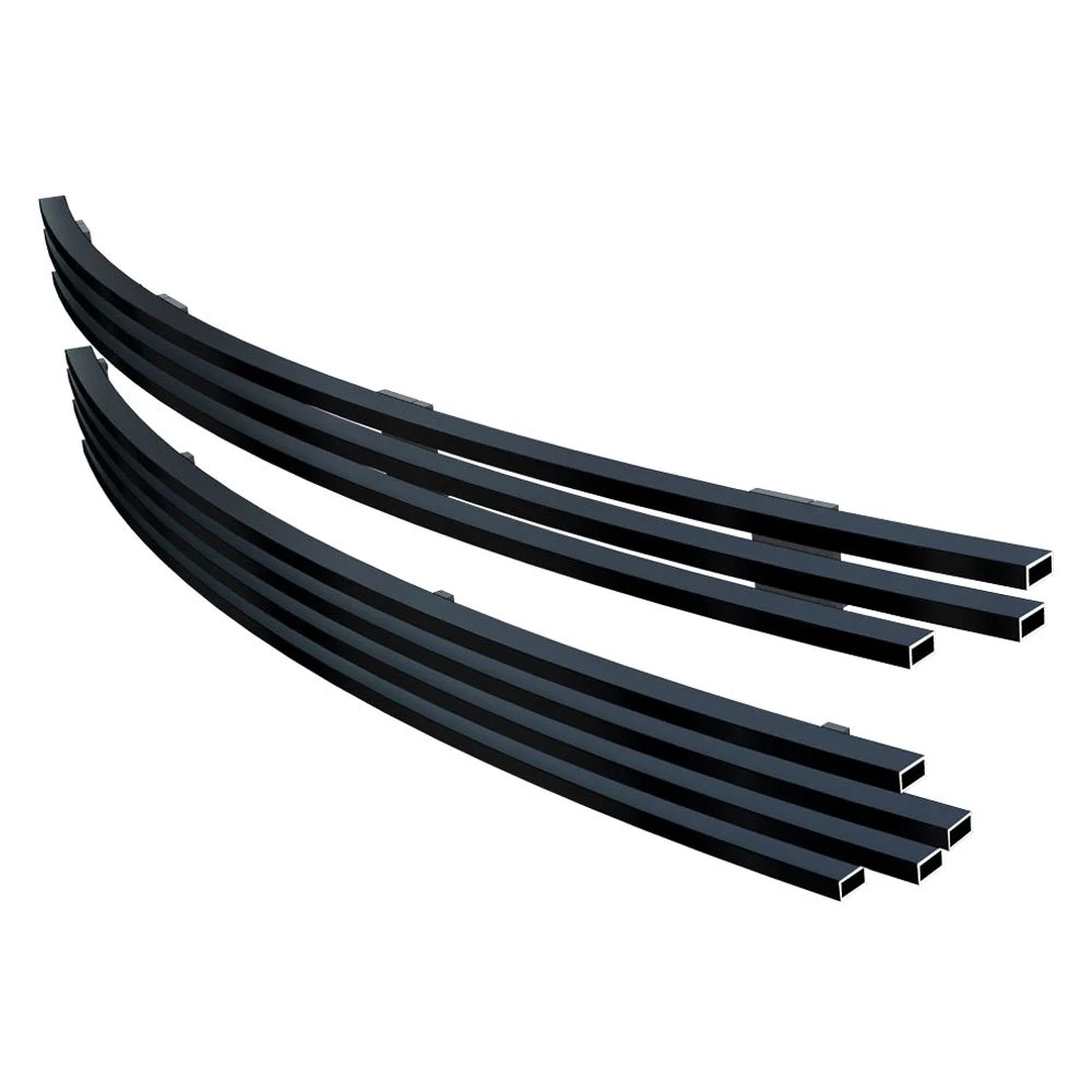 For Nissan Frontier 01-04 APG 2-Pc Black Horizontal Billet Main Grille