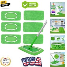6 Pack Reusable Microfiber Mop Pads - Compatible with Sweeper, Reusable Mop P...