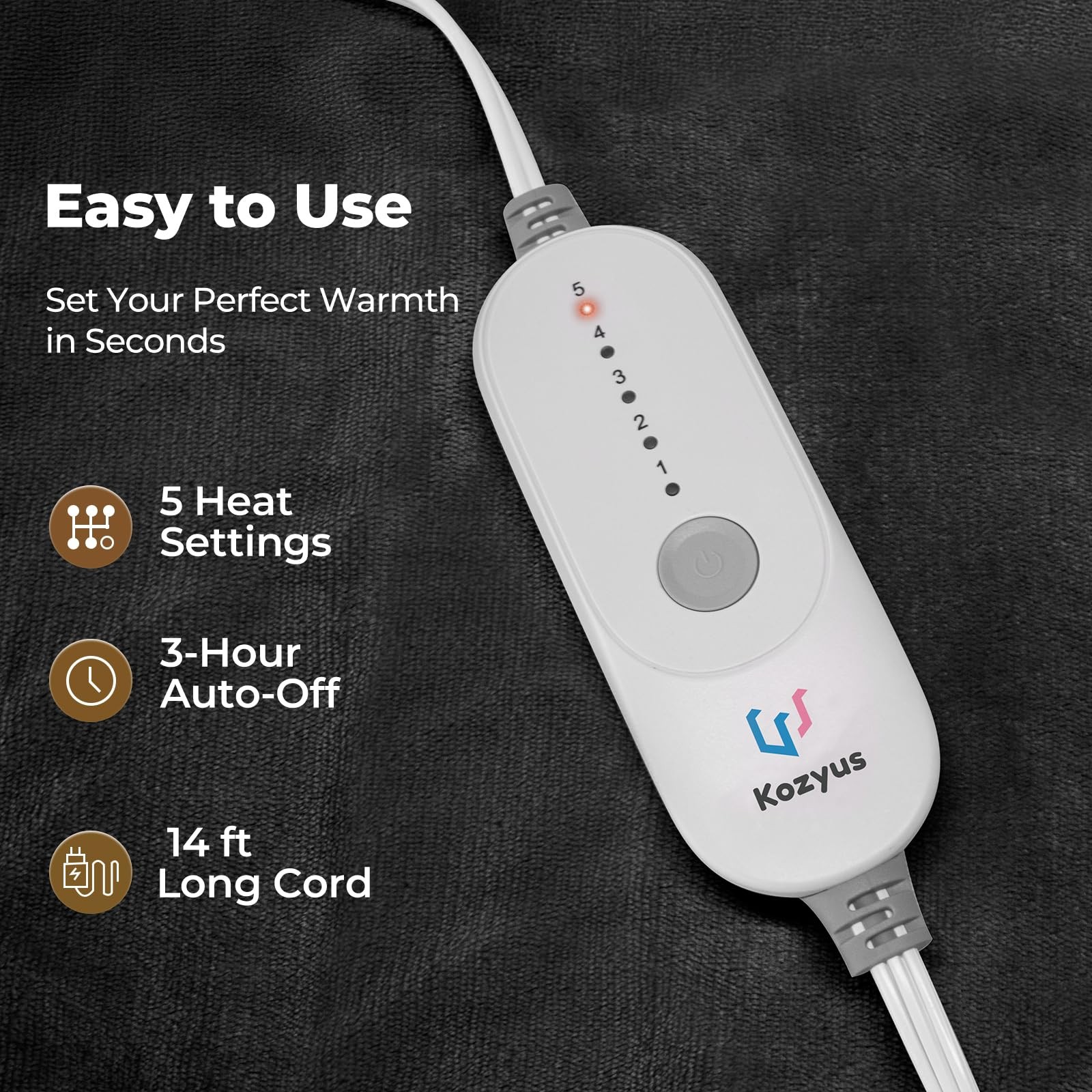 Kozyus Wearable Heated Throw Blanket, Heated Shawl Electric Wrap Poncho with ...