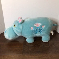 Vintage 1980s Rare Walt Disney World It’s A Small World Blue Hippo 15” Plush Toy