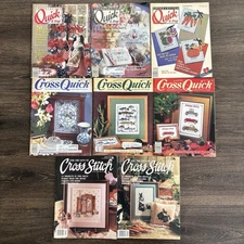 Lot of 9 Cross Stitch Magazines Quick & Easy CrossQuick For the Love 1990s