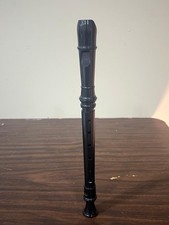 Vtg Hargail Soprano Recorder Black Plastic Musical Instrument for Learners 13"