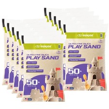 Sun Joe Ultra Fine Silica Play Sand, Sandboxes  Sensory Tables, 50 lbs, 10 Pack