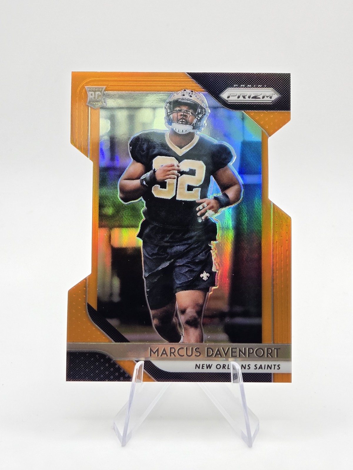 Marcus Davenport Panini Prizm #246 Orange Prizm Die-Cut