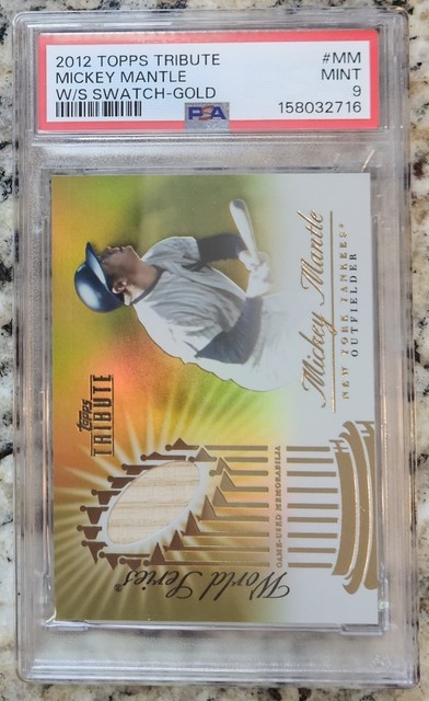 Mickey Mantle 2012 Topps Tribute Gold World Series Swatches Game-Used Bat /15 MM