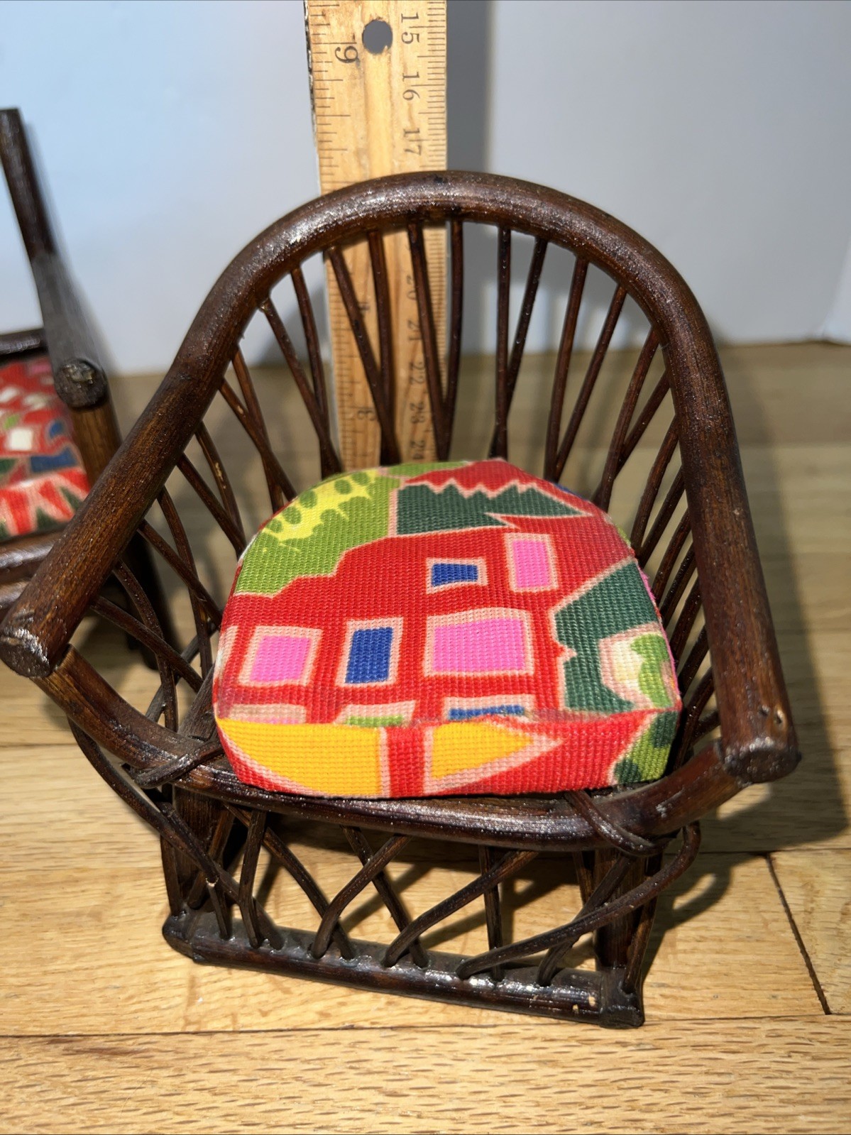 1970s Durham Industries Charley Rattan Barbie Furniture Set Retro Mod Tiki Bar