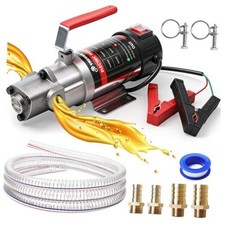 24V Gear Oil Transfer Pump, 3.2GPM Self Priming Marine Oil Extractor with Hose