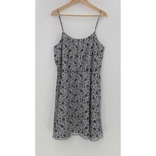 Ann Taylor LOFT Floral Print Chiffon Lined Cami Dress Sz L Lightweight Preppy