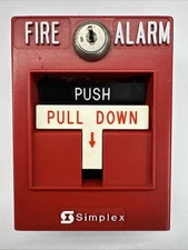 Rare Simplex 2099-9761 Fire Alarm Pull Station Mapnet Addressable Single action