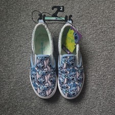 Scarpe slip-on Disney Lilo e Stitch bambina bambino taglia 2 blu