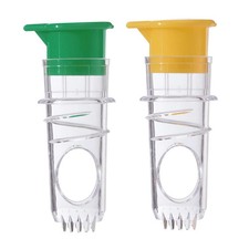 2pcs Manual Lemon Lime Juicer Citrus Fruit Press Handheld Squeezer Green/Yellow