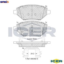BRAKE PAD SET DISC BRAKE 182261 FOR VAUXHALL OPEL CHEVROLET 1.0L 3cyl VIVA 1.0L