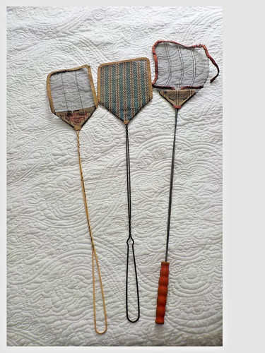 3 Vintage Wire Mesh Metal Handle Fly Swatter Laidlaw Regal