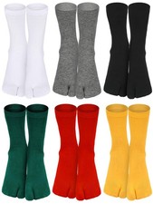 BOARDFEB 6 Pairs Tabi Socks Elastic Split Two Toe Tabi Flip Flops Sock Ankle ...