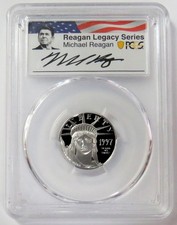 1997 W PLATINUM $25 REAGAN LEGACY AMERICAN EAGLE 1/4oz SOL PCGS PR 70 DCAM 5060.00 per troy oz