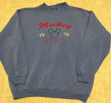 Mickey Unlimited Disney Mickey Mouse Blue Crewneck Sweatshirt XL Made in USA
