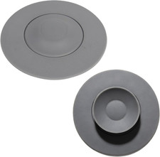 Universal Silikon Abflussstopfen 2er Set f&uuml;r Waschbecken Badewanne &Oslash;10,8cm