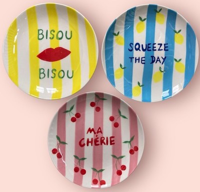3 x Que Rico Dessertteller - Ma Cherie, Bisou Bisou Lips & Squeeze The Day 