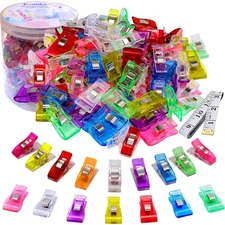 100 Pack-Upgrade Handy Holding Easier Sewing Clips Multicolor for Sewing Craf...