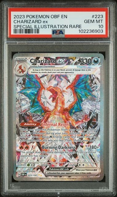 PSA 10 Charizard ex - 223/197 - Obsidian Flames - Pokemon - Read