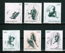 SAN MARINO 1977 PEOPLE Art. Drawings. Ladies WOMEN - MNH