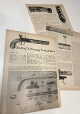 Kentucky Flintlock Pisto Gun Building  Info Article  Original Vintage Ad 6627