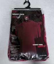 Fun World Scream Ghostface Crimson Red Metallic Robe Adult Costume Bloody Mask