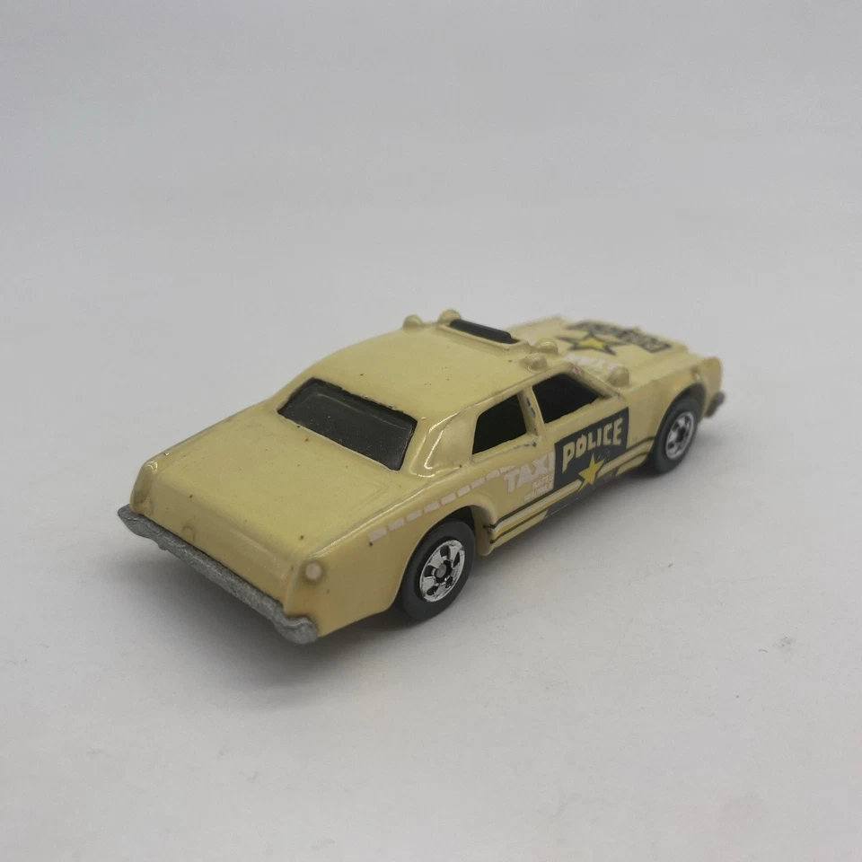 Vintage Mattel Hot Wheels Star Taxi Police Car Tan 1977 Loose - Image 3 of 4